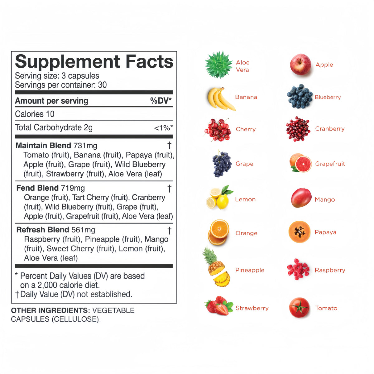 Balance of Nature Whole Food Supplement, Fruits & Veggies, 30 Servings