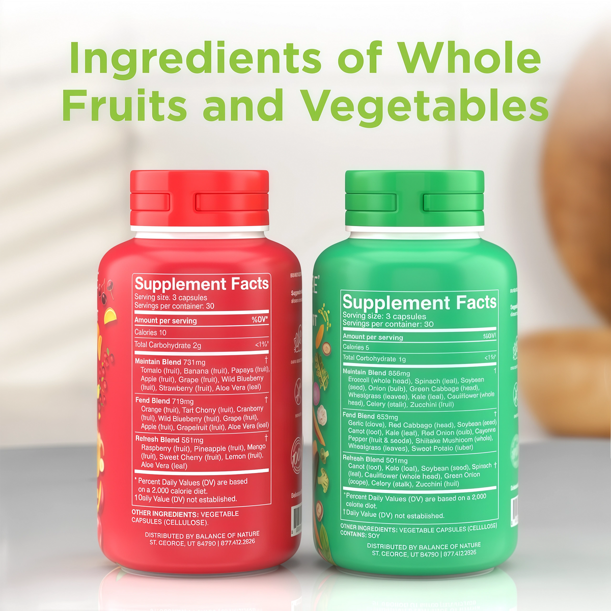 Balance of Nature Whole Food Supplement, Fruits & Veggies, 30 Servings